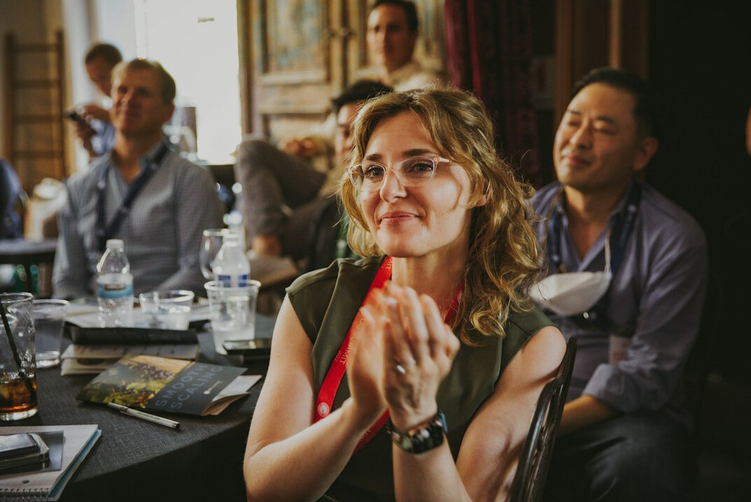 person listening in meeting