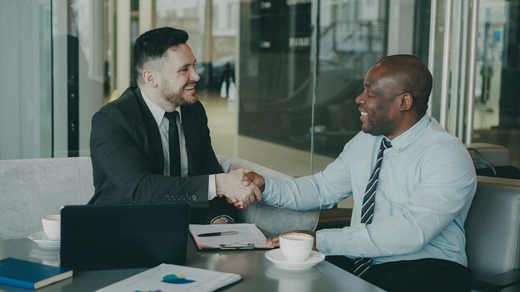 confident business negotiation
