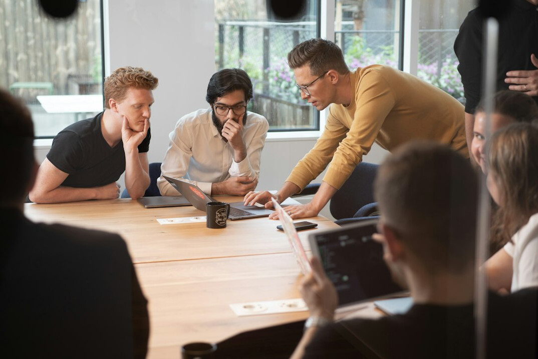person listening in meeting